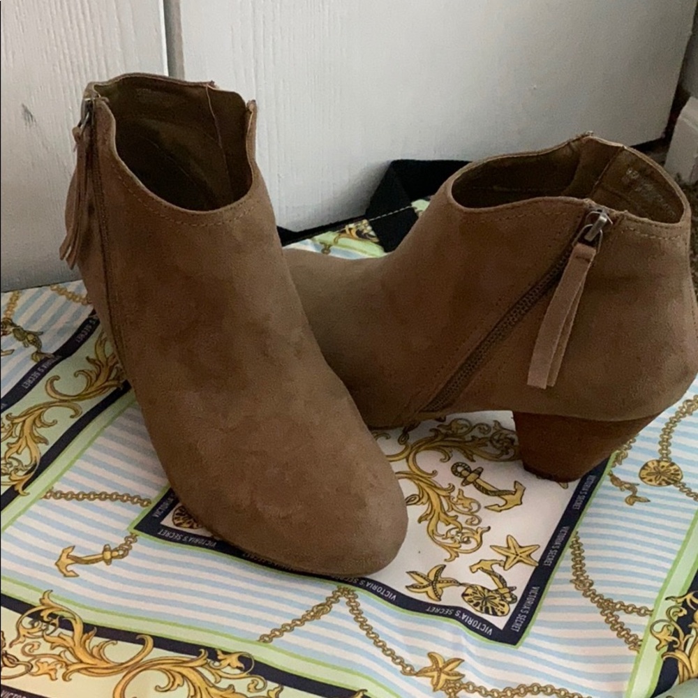 Tan booties